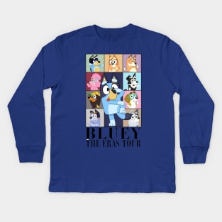 Bluey Tour Kids Long Sleeve T-Shirt